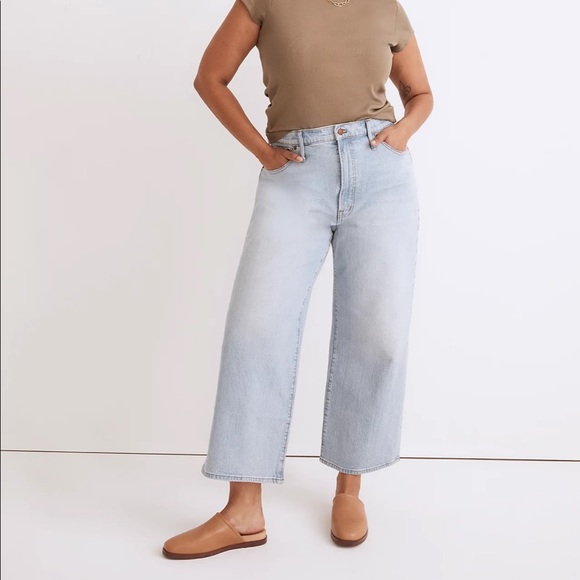 Madewell The Tall Perfect Vintage Wide-Leg Crop Jean in Edmunds Wash sz27T NE084 - Picture 1 of 8